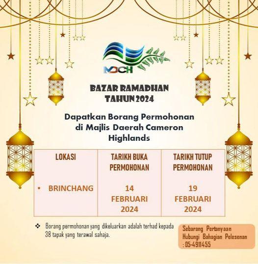 PERMOHONAN TAPAK BAZAR RAMADHAN BRINCHANG