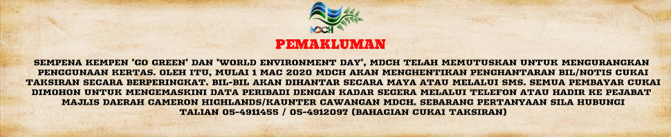 Portal Rasmi Majlis Daerah Cameron Highlands Mdch