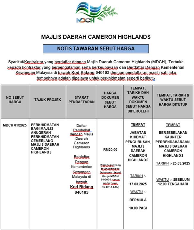 IKLAN TAWARAN SEBUT HARGA (MAC2025)
