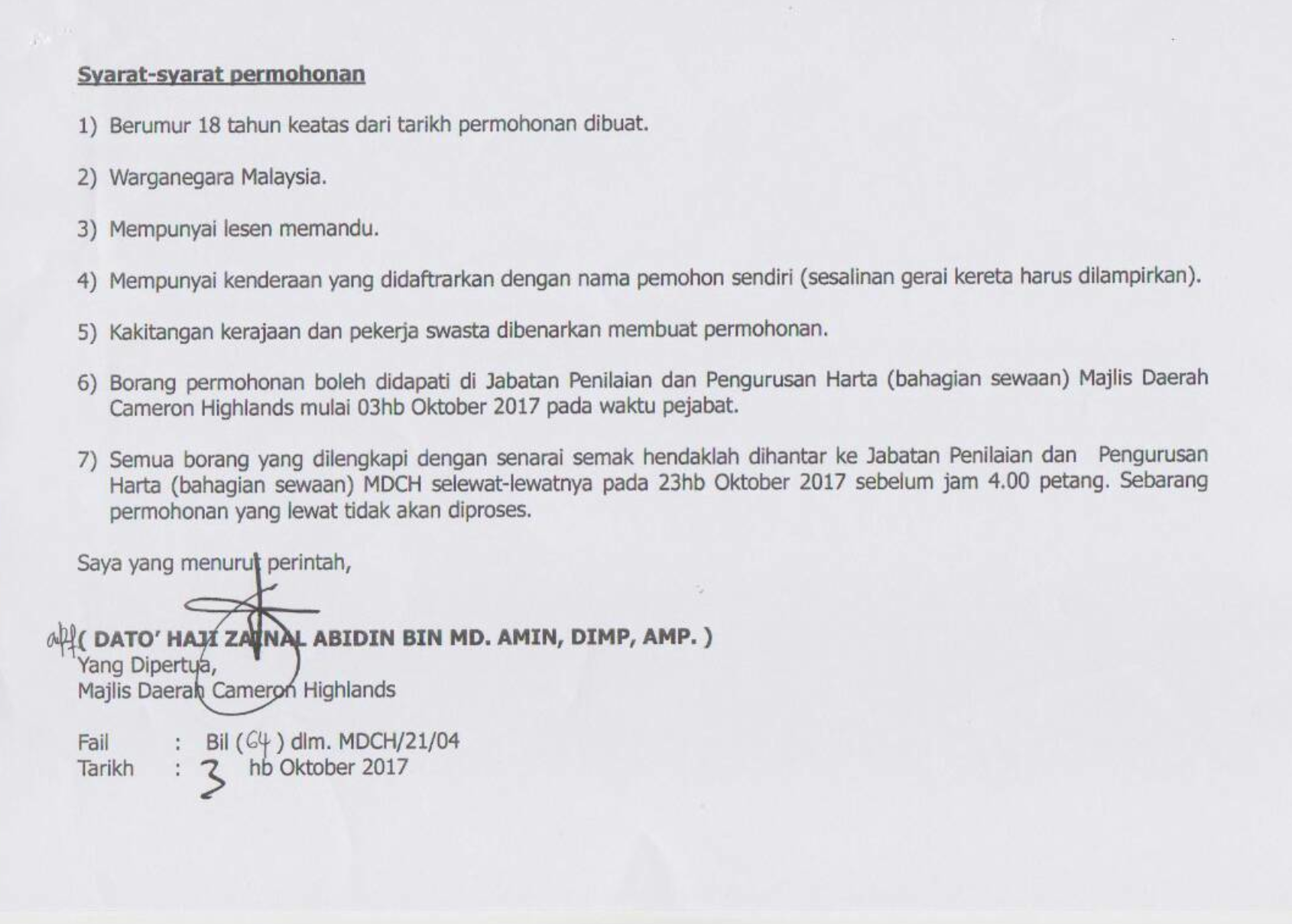 Tawaran Untuk Menyewa Tapak Car Boot Sale Portal Rasmi Majlis Daerah Cameron Highlands Mdch