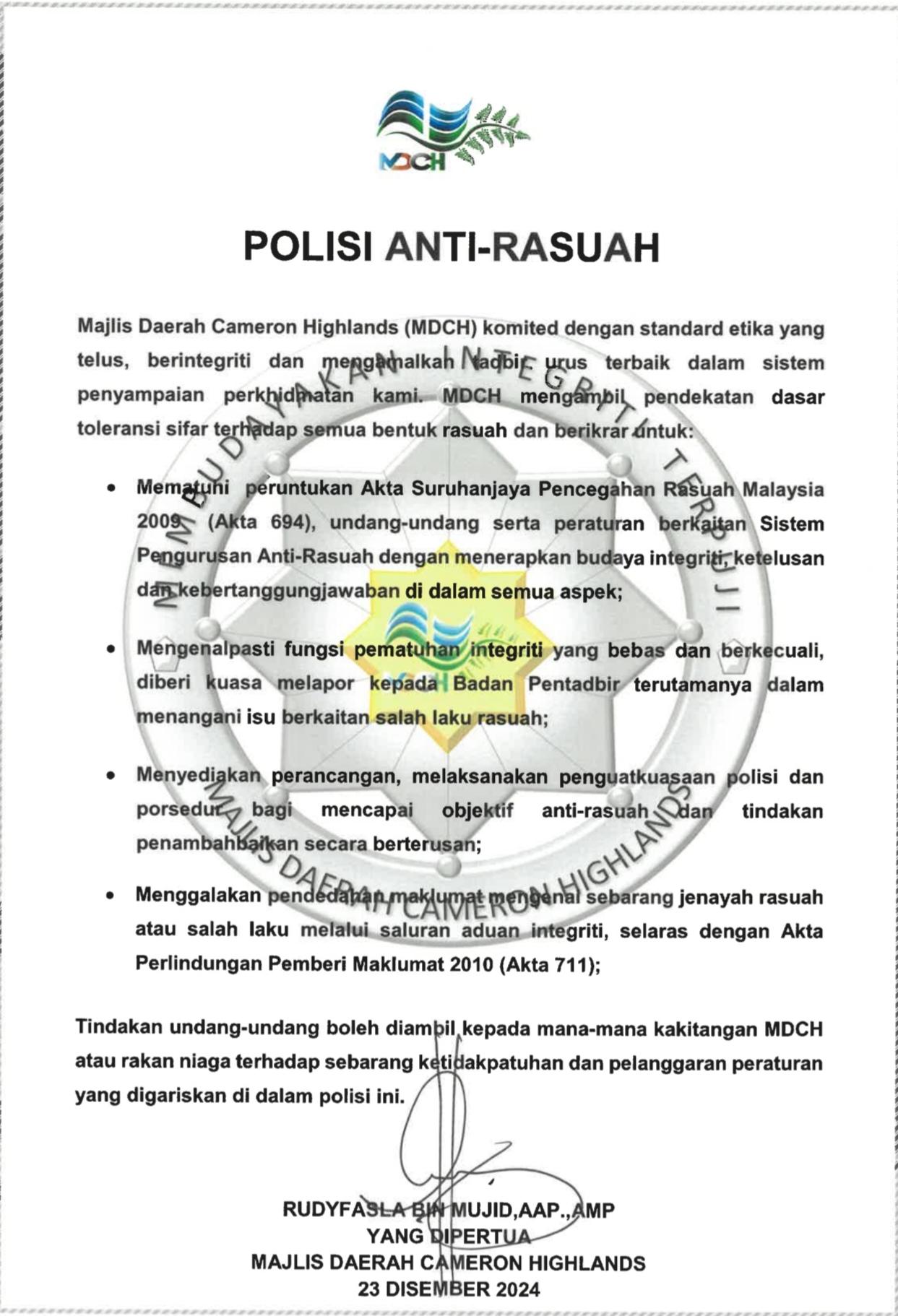 Polisi anti rasuah