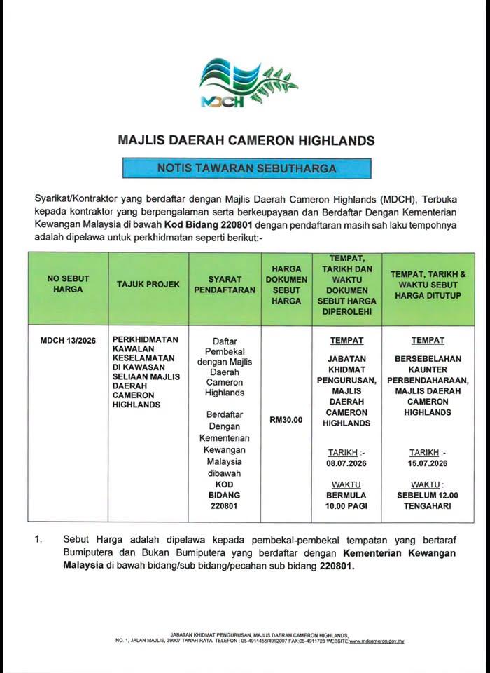 HEBAHAN NOTIS TAWARAN SEBUTHARGA (1) HEBAHAN NOTIS TAWARAN SEBUTHARGA (1)