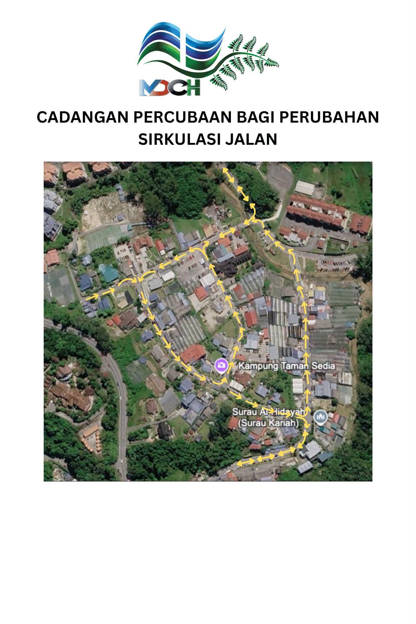 CADANGAN PERCUBAAN BAGI PERUBAHAN SIRKULASI JALAN DI KG TAMAN SEDIA CADANGAN PERCUBAAN BAGI PERUBAHAN SIRKULASI JALAN DI KG TAMAN SEDIA